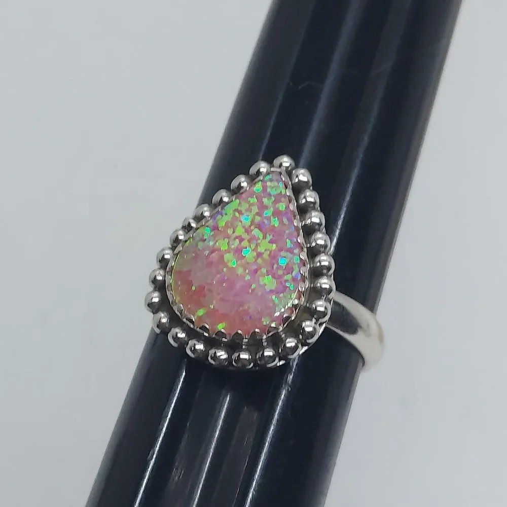 Opal Ring‎ 925 Sterling silver size 7.25